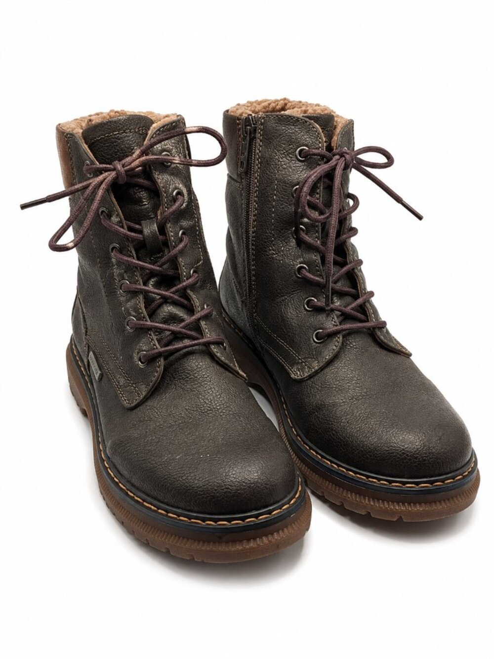 Romika Waterproof Lined Leather Lace-Up Boots Brown EU 39